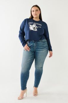 LONG SLEEVE LOGO CROP TEE, image 4