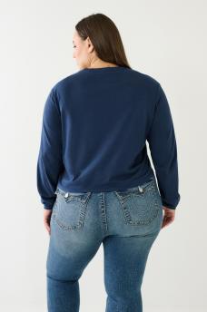 LONG SLEEVE LOGO CROP TEE, image 5