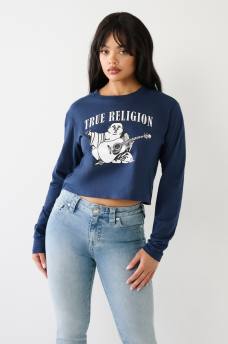 LONG SLEEVE LOGO CROP TEE, image 6