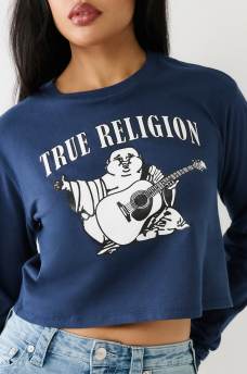 LONG SLEEVE LOGO CROP TEE, image 7