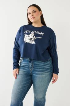 LONG SLEEVE LOGO CROP TEE, image 11