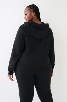METALLIC BUDDHA LOGO FLEECE HOODIE, image 5