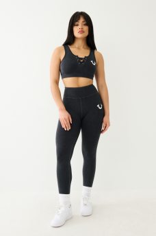 LACE UP SEAMLESS SPORTS BRA, image 4