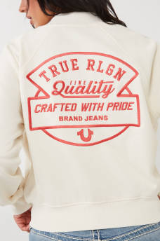 EMBROIDERED LOGO BOMBER JACKET