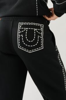 BIG T PUFF PRINT BOYFRIEND JOGGER, image 3
