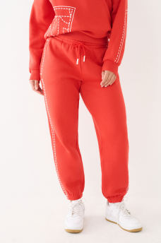 BIG T PUFF PRINT BOYFRIEND JOGGER, image 4