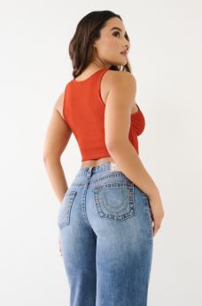 LEILA DISTRESSED WIDE LEG JEAN, image 7