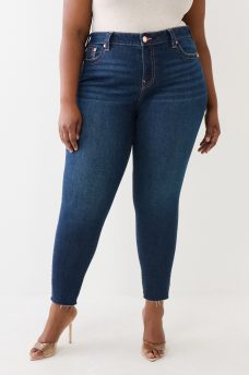 PLUS JENNIE HIGH RISE RAW CUT BIG T CURVY SKINNY JEAN, image 3