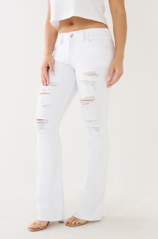 BECCA DISTRESSED MID RISE BOOTCUT JEAN, image 3