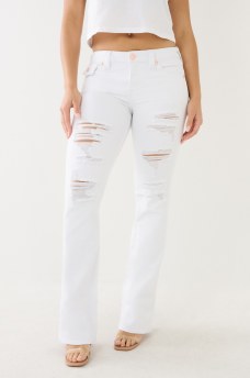 BECCA DISTRESSED MID RISE BOOTCUT JEAN, image 5