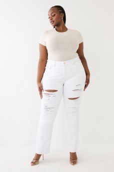 PLUS BECCA DISTRESSED BOOTCUT JEAN, image 1