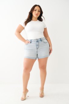 PLUS JENNIE BIG T ROLLED SHORT 