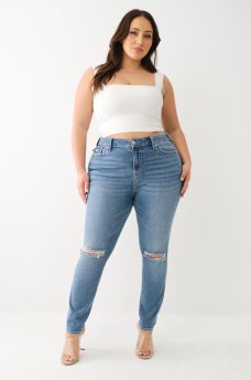PLUS JENNIE DISTRESSED SKINNY JEAN