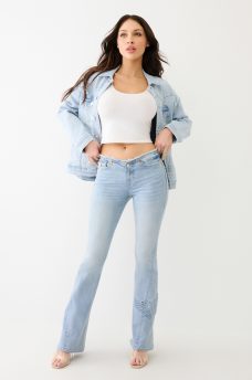JOEY FRAYED WING HORSESHOE FLARE JEAN, image 7