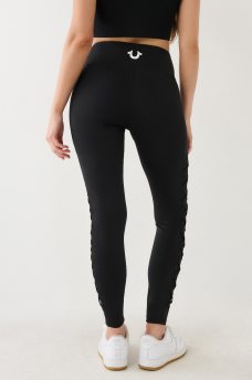 MESH LACE UP HIGH RISE LEGGING