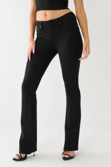 PANTALON COUPE BOTILLON ET COUPE GALB&Eacute;E MI-TAILLE EN PONTE DE ROMA BECCA