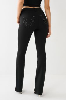 PANTALON COUPE BOTILLON ET COUPE GALB&Eacute;E MI-TAILLE EN PONTE DE ROMA BECCA