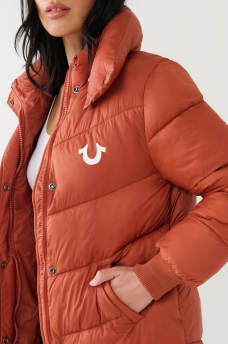 TRUE RELIGION LOGO LONGLINE PUFFER, image 2