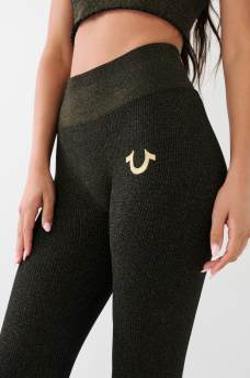 HORSESHOE LOGO SEAMLESS LUREX LEGGINGS, image 2
