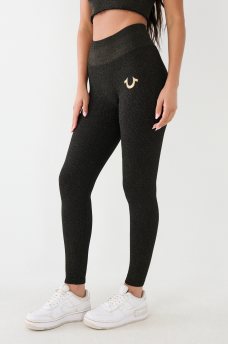 HORSESHOE LOGO SEAMLESS LUREX LEGGINGS, image 1