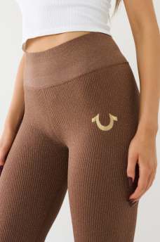 HORSESHOE LOGO SEAMLESS LUREX LEGGINGS, image 3