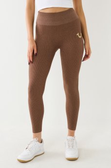 HORSESHOE LOGO SEAMLESS LUREX LEGGINGS, image 4