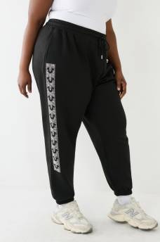 CRYSTAL HORSESHOE BOX HIGH RISE BOYFRIEND JOGGER