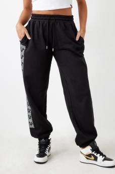 CRYSTAL HORSESHOE BOX HIGH RISE BOYFRIEND JOGGER