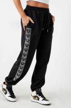 CRYSTAL HORSESHOE BOX HIGH RISE BOYFRIEND JOGGER