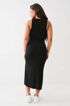 HORSESHOE LOGO LACE UP MIDI DRESS, image 4