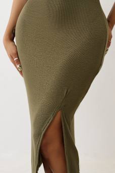 HORSESHOE LOGO LACE UP MIDI DRESS, image 5