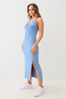 HORSESHOE LOGO LACE UP MIDI DRESS, image 2