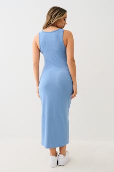 HORSESHOE LOGO LACE UP MIDI DRESS, image 3