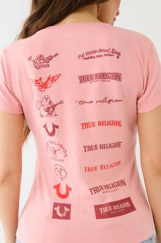 CRYSTAL HS MULTI LOGO TEE, image 2