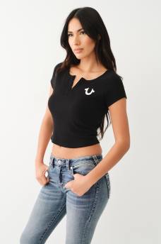HORSESHOE HOOK & EYE BABY TEE, image 4
