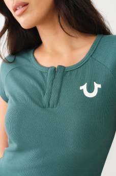 HORSESHOE HOOK & EYE BABY TEE, image 1