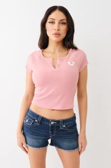 HORSESHOE HOOK & EYE BABY TEE, image 1