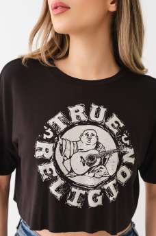 BUDDHA LOGO CROP TEE, image 1