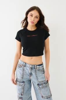 RIBBED TR CORSET CROP TEE, image 2