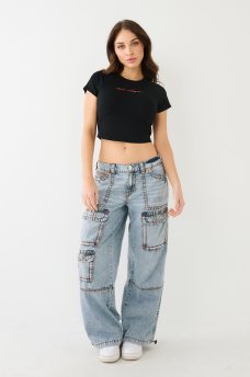 RIBBED TR CORSET CROP TEE, image 4
