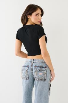 RIBBED TR CORSET CROP TEE, image 5