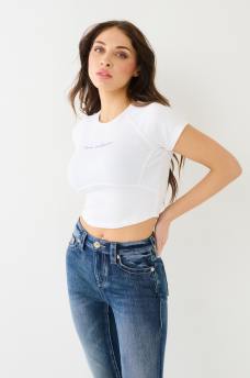 RIBBED TR CORSET CROP TEE, image 3