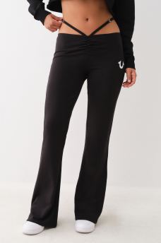RUCHED STRAPPY FLARE LEGGING, image 5