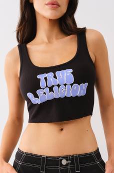 PUFF PRINT CROP TANK, image 1