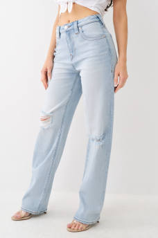 SARAH DISTRESSED HIGH RISE JEAN, image 3