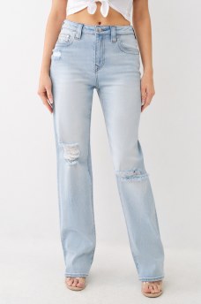 SARAH DISTRESSED HIGH RISE JEAN, image 1