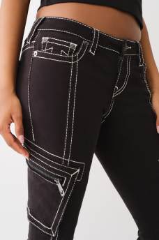 BECCA LOW RISE BIG T CARGO BOOTCUT PANT, image 2