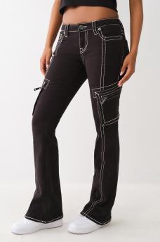 BECCA LOW RISE BIG T CARGO BOOTCUT PANT, image 4
