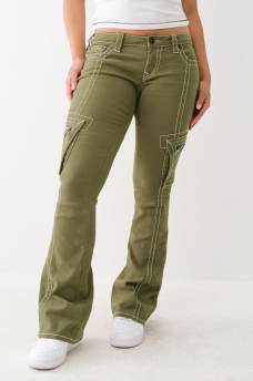 BECCA LOW RISE BIG T CARGO BOOTCUT PANT, image 4