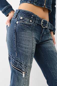 BECCA BELTED CARGO BOOTCUT JEAN, image 3